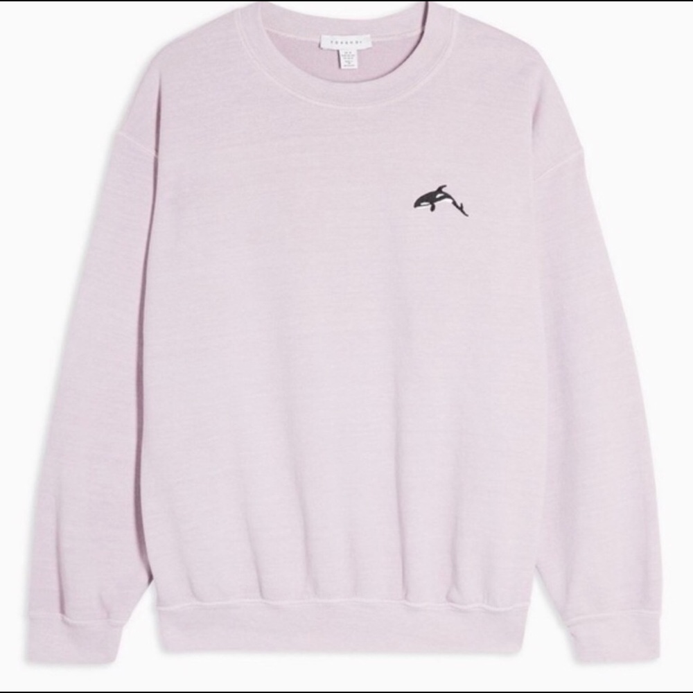 NWOT TOPSHOP Whale Crew-Neck Sweatshirt- Size S - Picture 2 of 4
